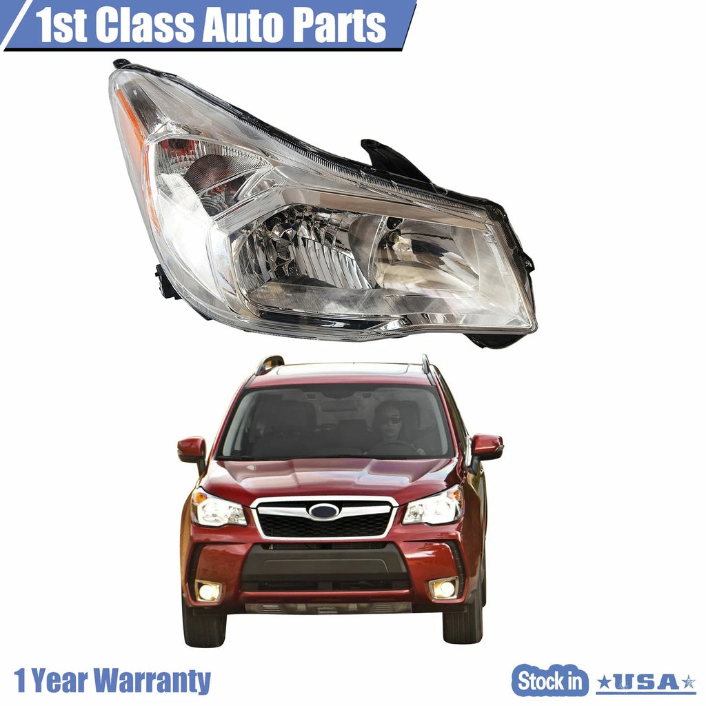 Right Headlight with Chrome Bezel for Subaru Forester (2014–2016)