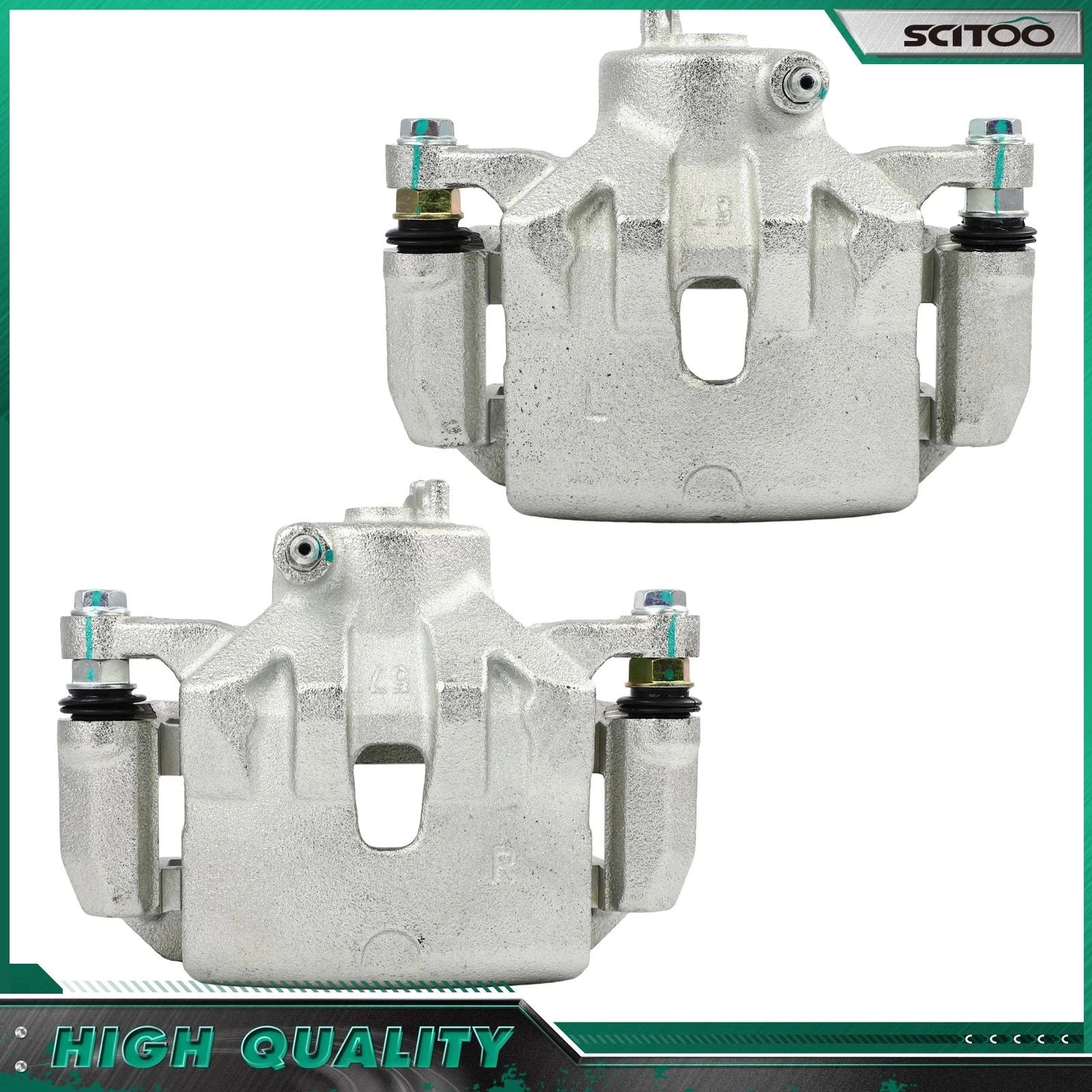 Front Brake Calipers w/ Bracket for Kia Forte (2014–2018)