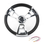3-Spoke 13.5" Marine Steering Wheel for Yacht Speed Boat (3/4" Shaft)