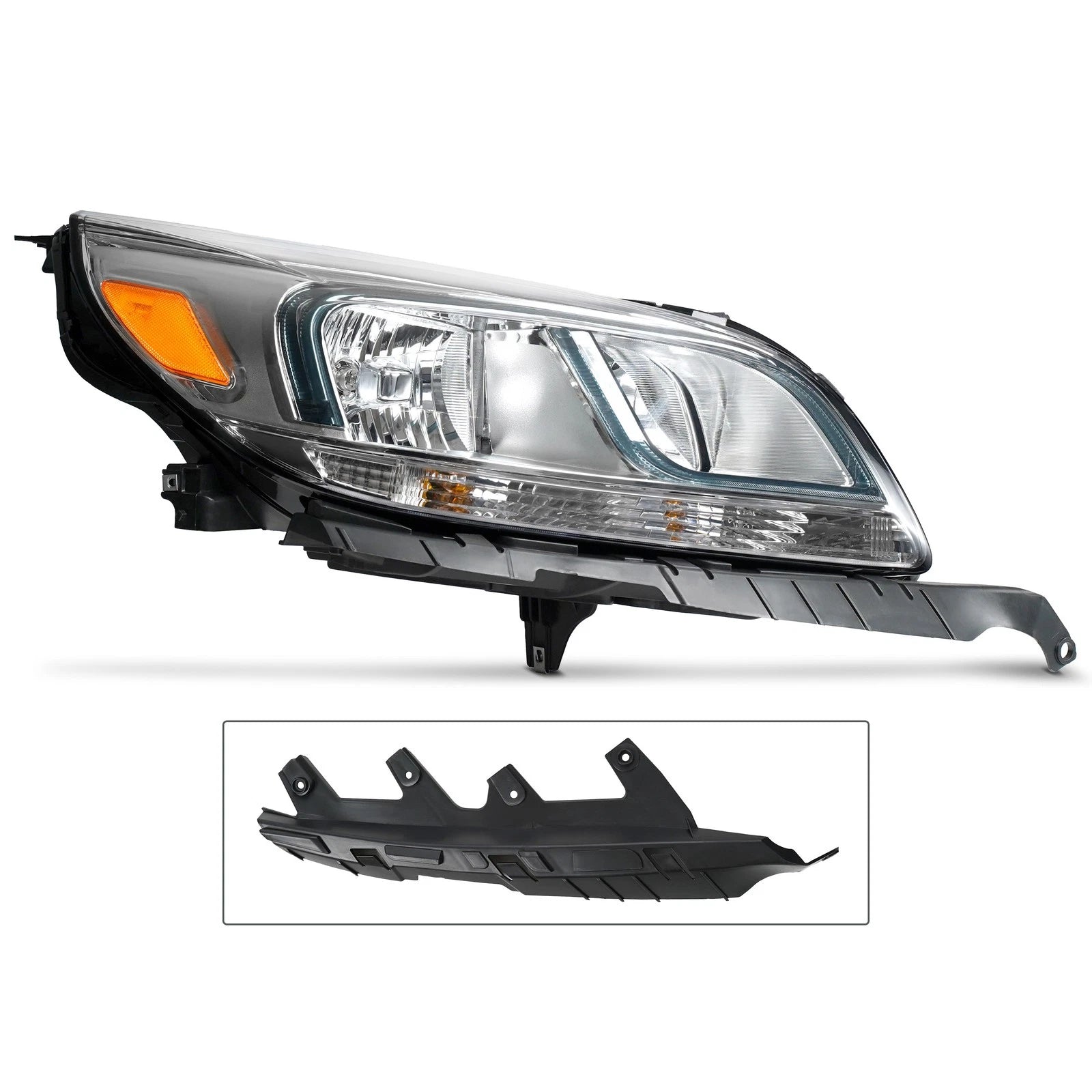 Right Passenger Side Halogen Headlight for Chevy Malibu LS (2013–2016)
