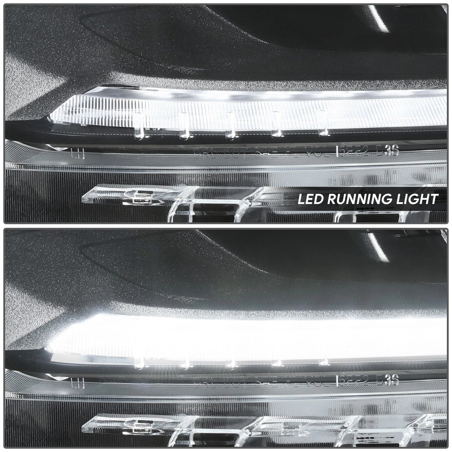Projector Headlights for Chevrolet Traverse (2018–2021) - Black Housing, Clear Lens