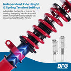 Set of 4 Adjustable Coilovers for BMW 5 Series E60 535i (2004–2010)