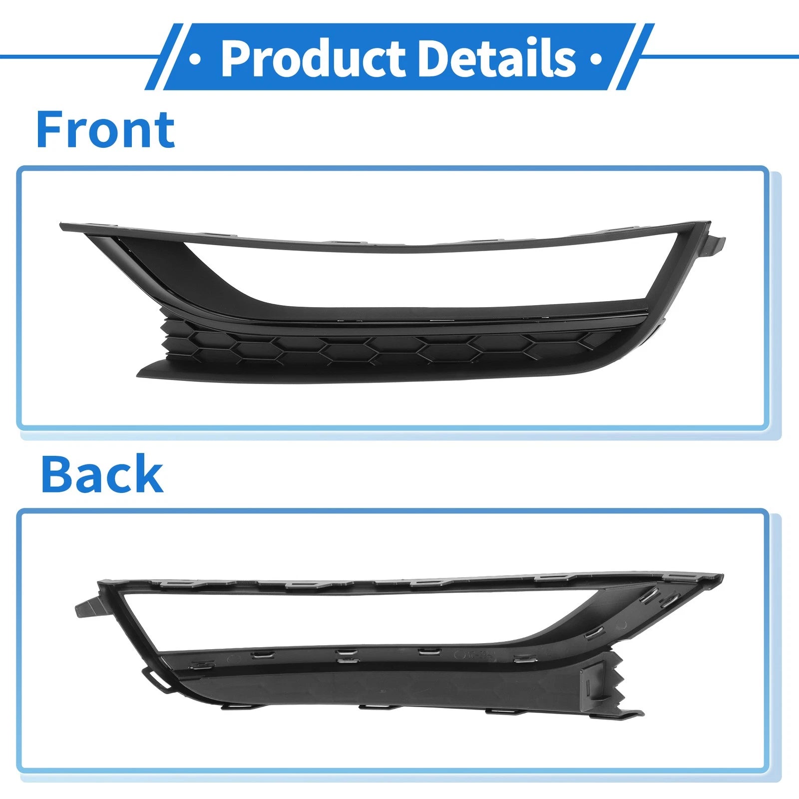 1 Pair Front Fog Light Grill for Volkswagen Passat (No. 561853665A/561853666A)