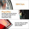 Tail Lights for Toyota Tacoma Pickup Truck (1995–2000) Red/Clear DOT/SAE