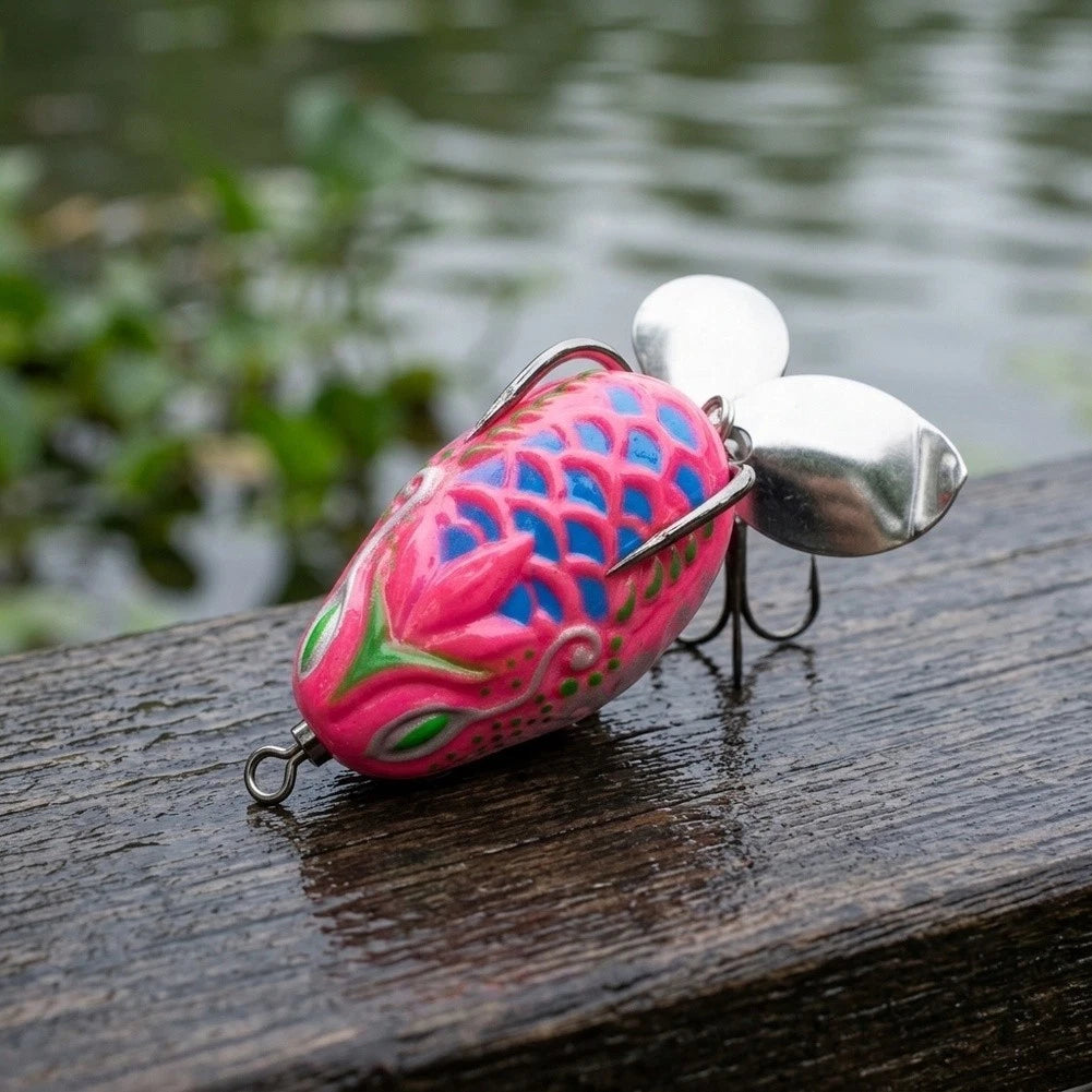 Soft Frog Lure 3.5cm 7g with Double Hooks for Freshwater Fishing