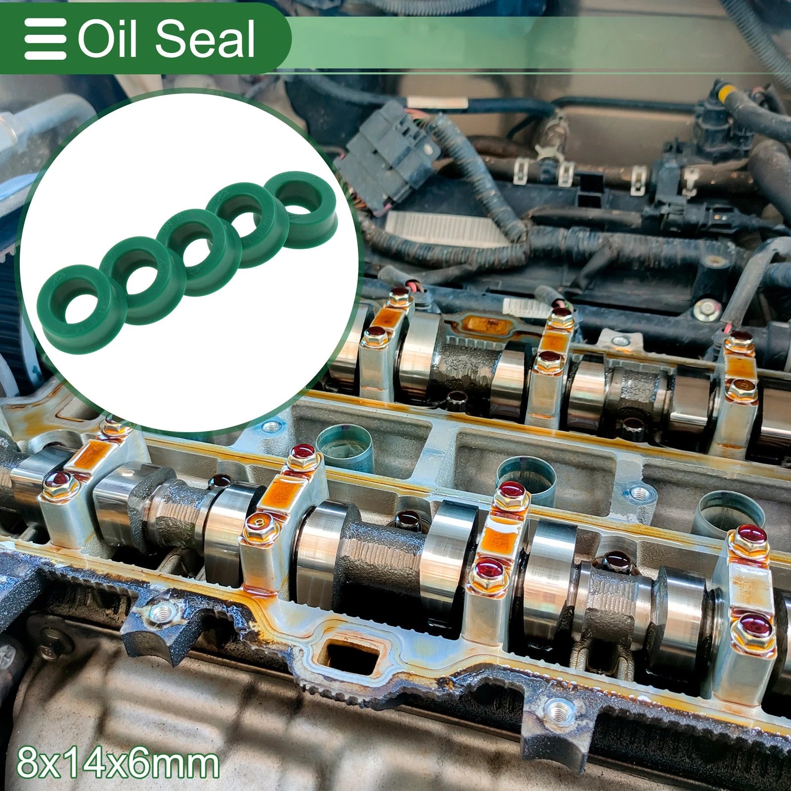 Set of 5 Oil Seal Rotary Shaft Seal 8x14x6mm for Various Models