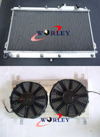 52mm Aluminum Radiator + Shroud + Fans for Mazda Miata MX5 (1990-1997)