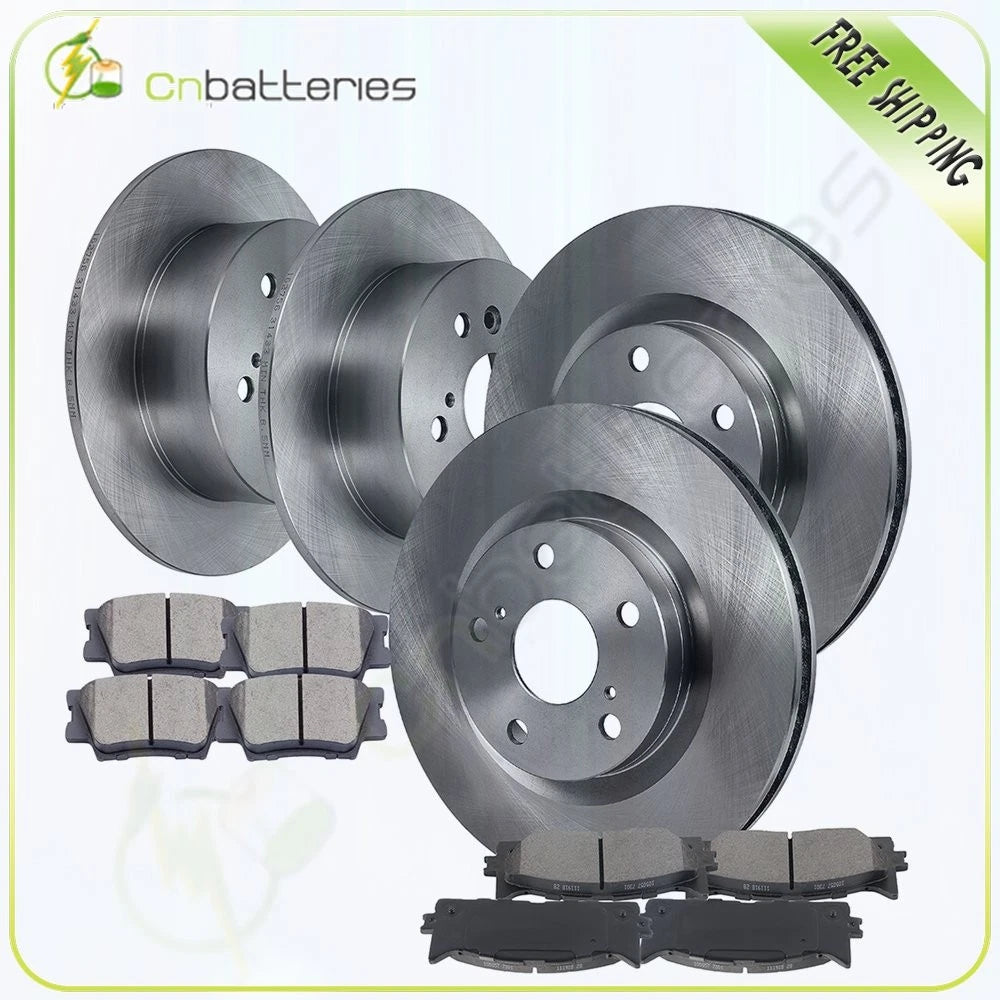 Front Rear Brake Rotors & Ceramic Pads for Toyota Camry (2007–2011)