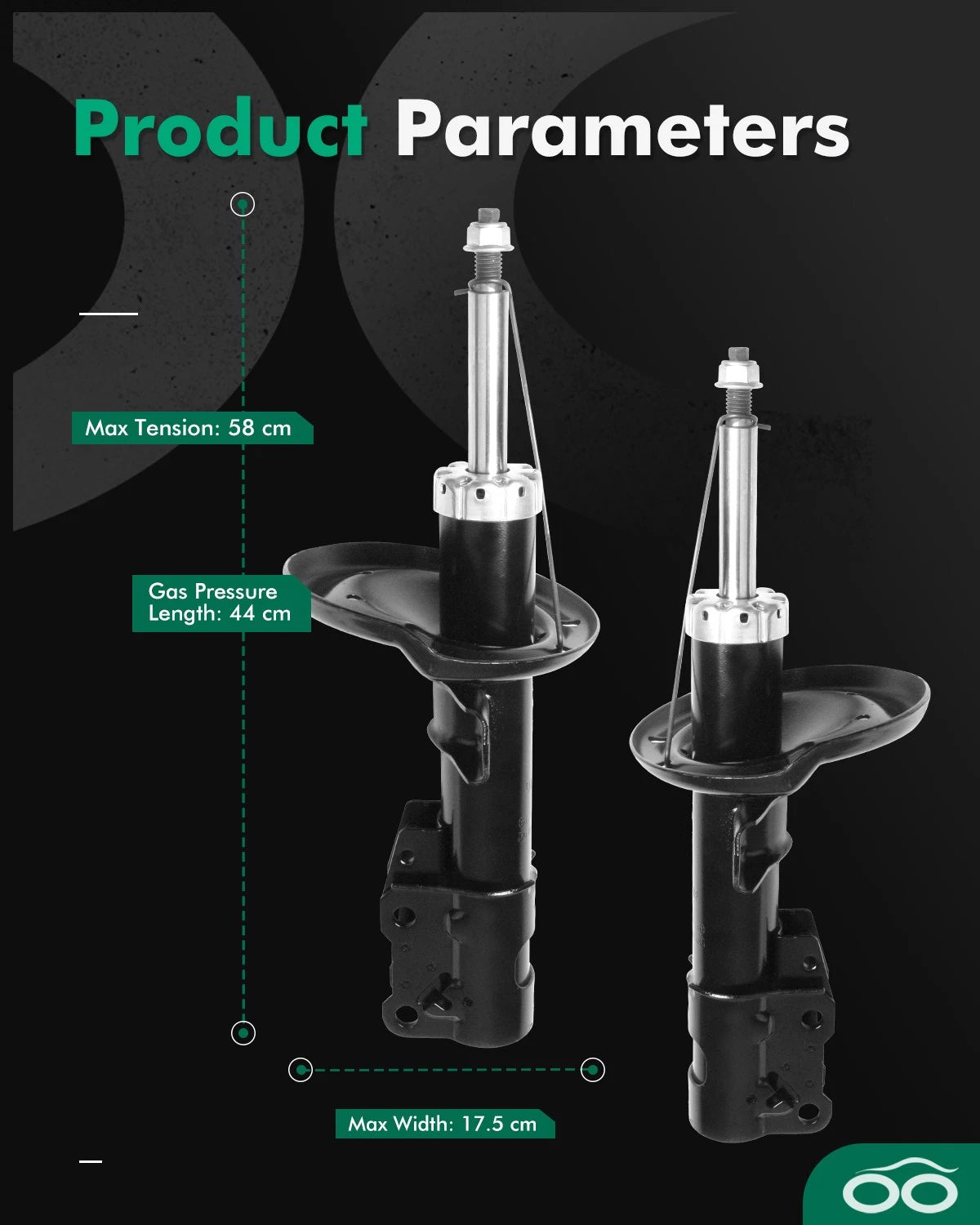 Front Set of 2 Shocks Struts Absorber 72204 for Saturn Ion (2003–2005)