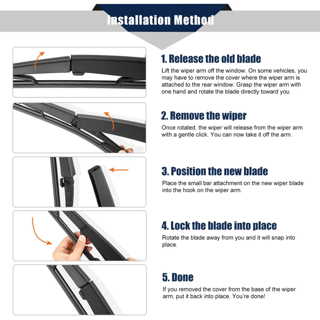 350mm Rear Wiper Blades for Chrysler Aspen, Dodge Durango (2007–2009)