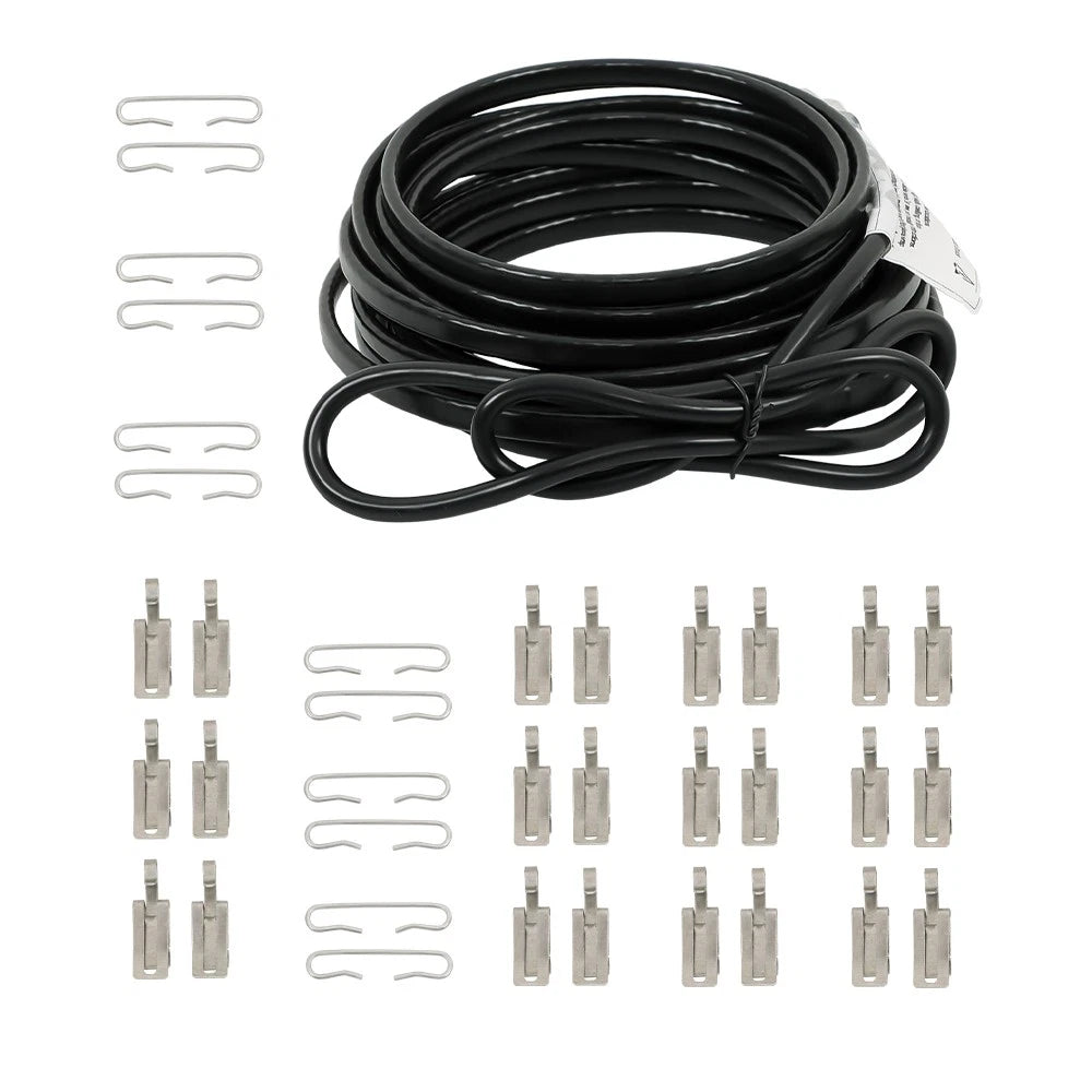 Heat Tape Roof De-icing Cable Kit for Snow Melting (120V, 24 Feet)