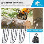 3X 16" Chain for Milwaukee M18 FUEL Chainsaw (18V)