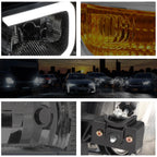 Set of 4 LED DRL Headlights with Bumper Lamp for GMC Sierra/Yukon XL (1999–2007)