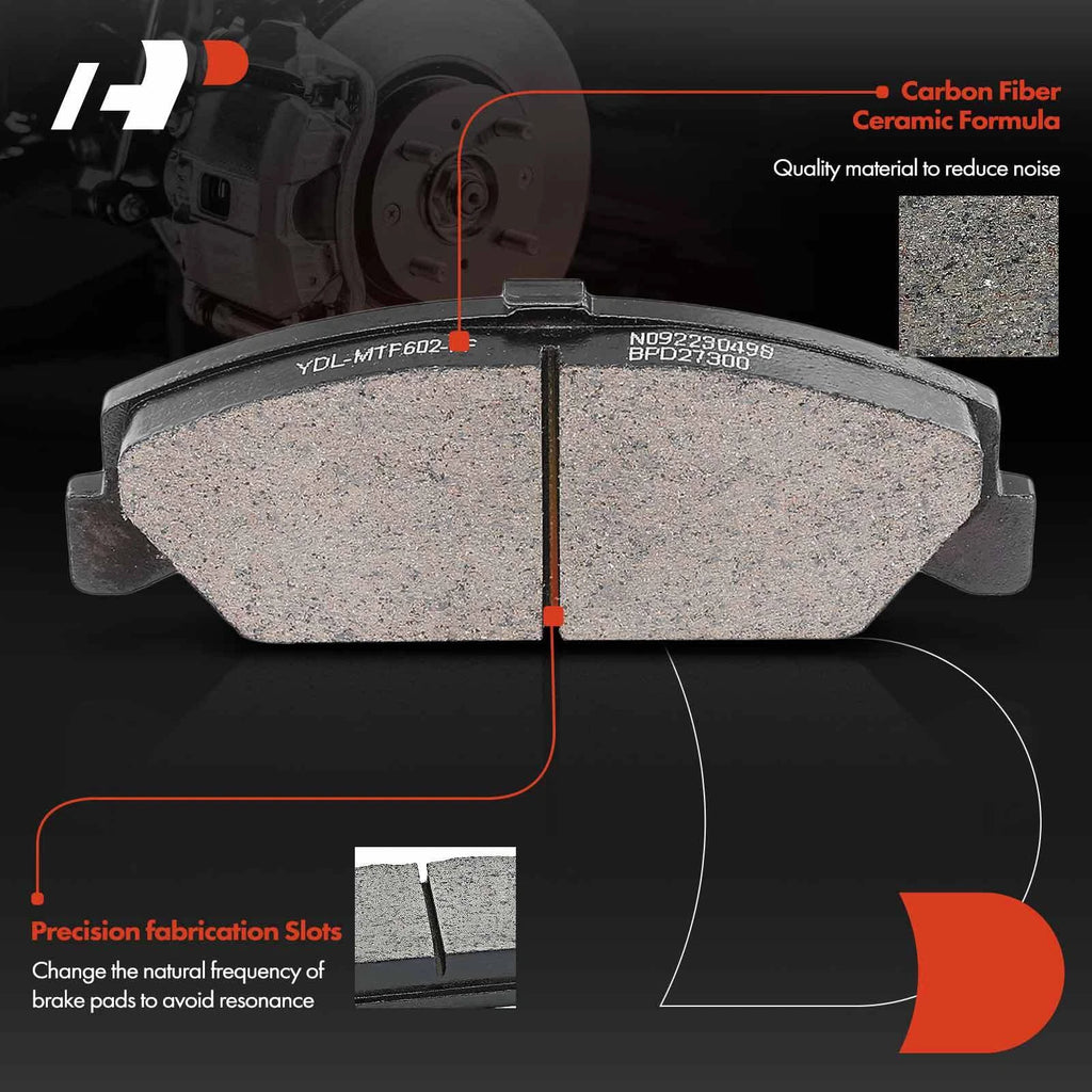 Set of 4 Front Side Ceramic Brake Pads for Honda Civic Accord