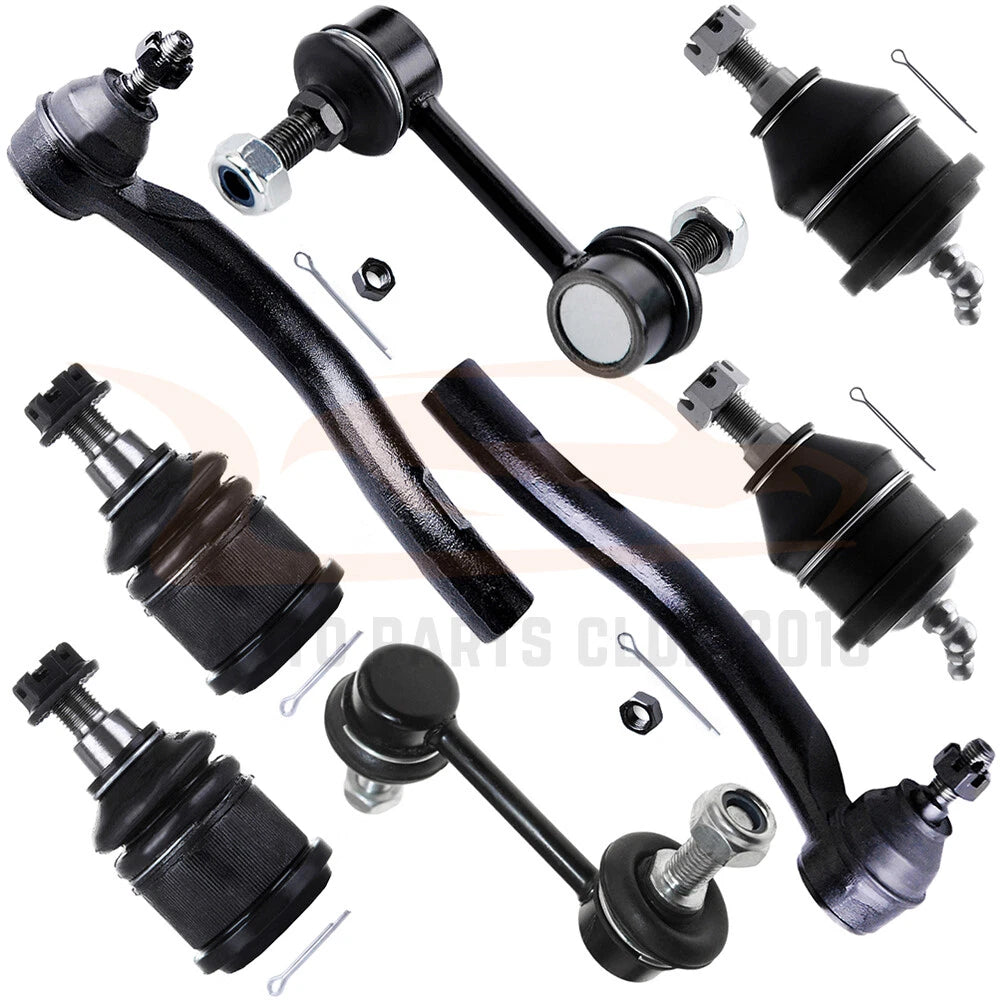 Set of 8 Front Ball Joints and Tie Rod Ends for Honda Accord (2003–2007)