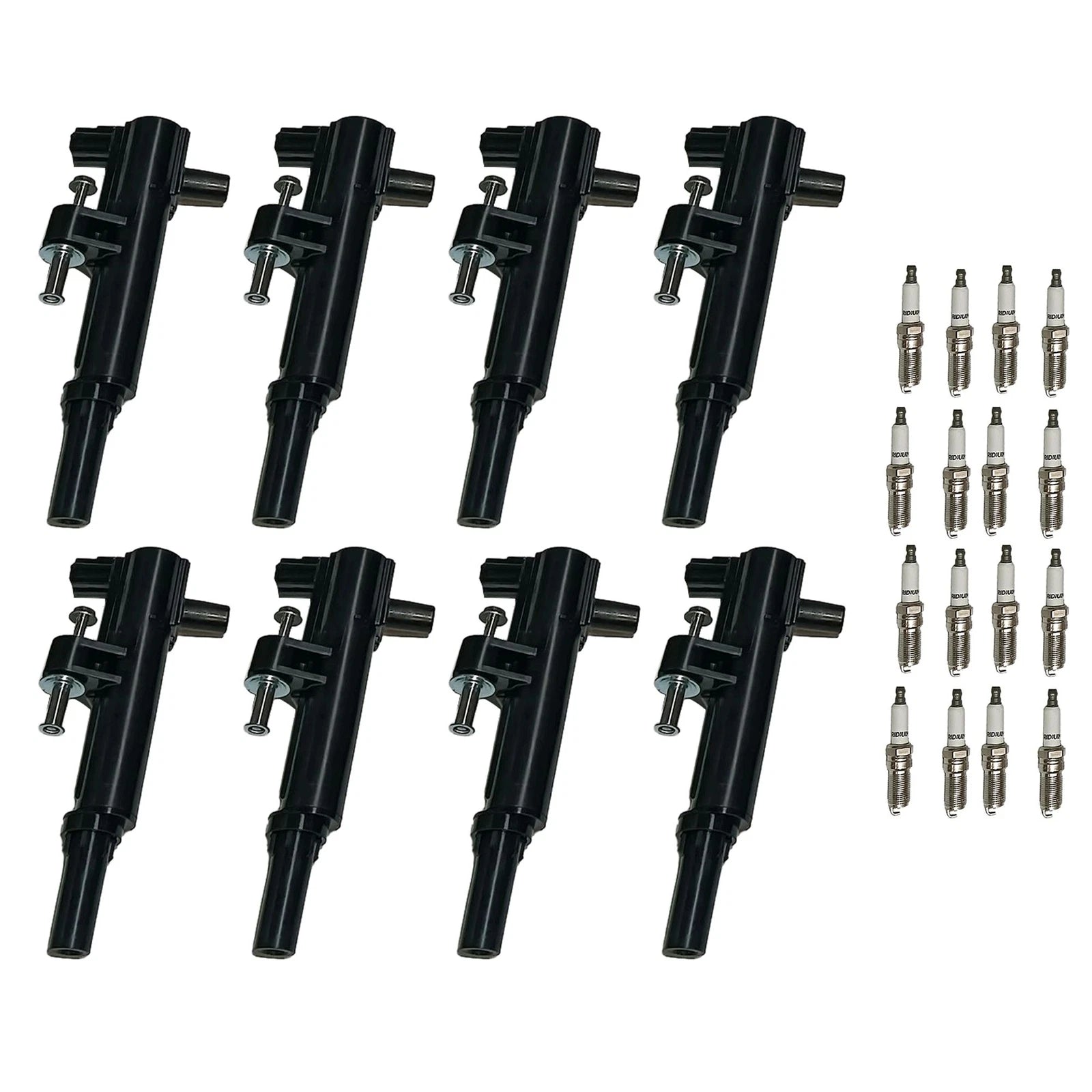 Set of 8 Ignition Coils & 16 Spark Plugs for Chrysler Dodge Jeep (2008–2012)