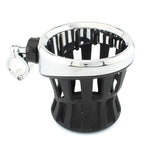 Chrome Motorcycle Drink Cup Holder for 7/8"-1" Bars (22mm-25mm)