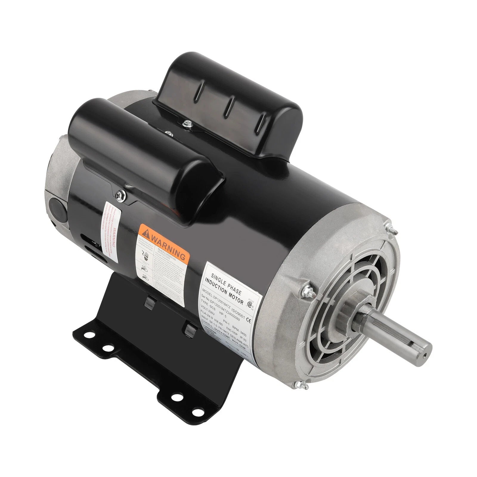 Air Compressor Motor 5HP 3450RPM 184TZ Keyed CCW-SE Single Phase