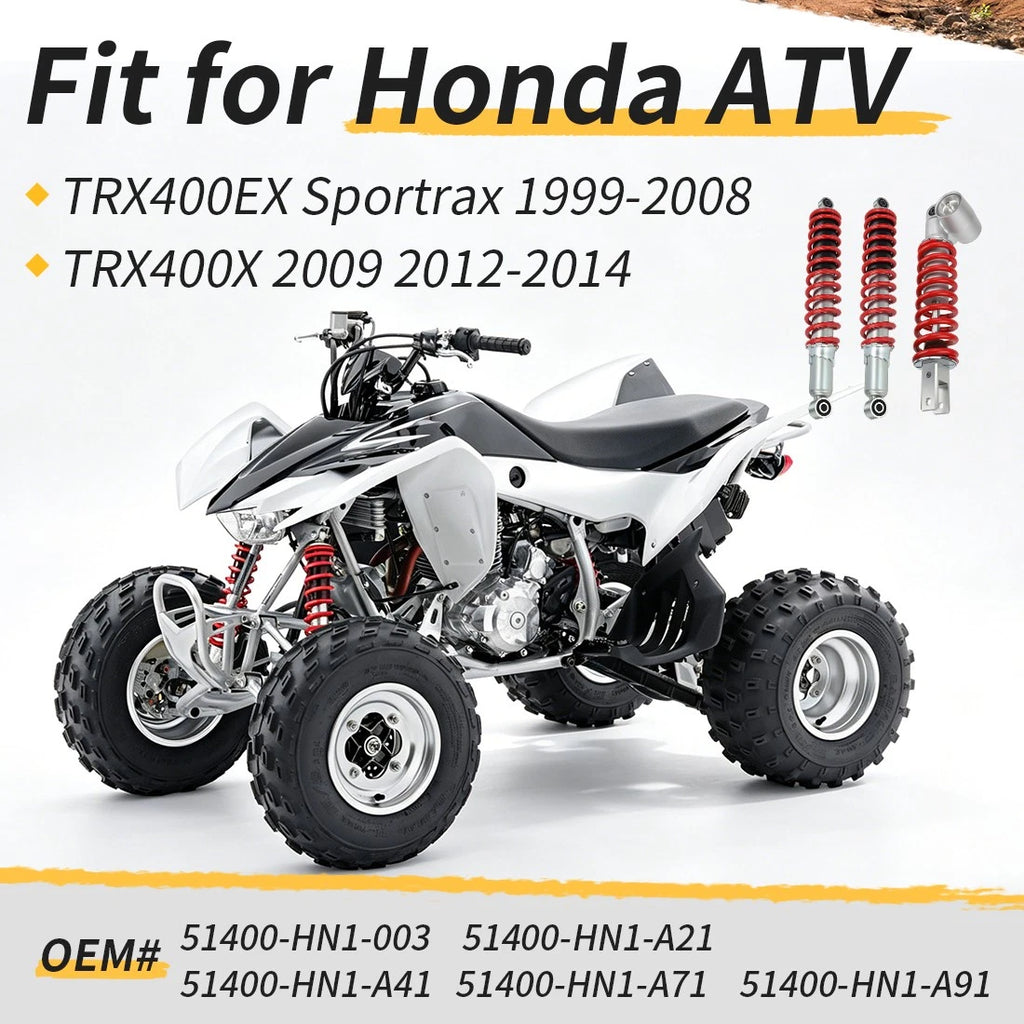 Set of 2 Front & Rear Shock Absorbers for Honda Sportrax 400 TRX 400EX 400X (1999–2014)