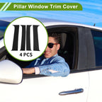 Set of 4 Pillar Window Trim for Chevy Suburban (2007–2013) Black