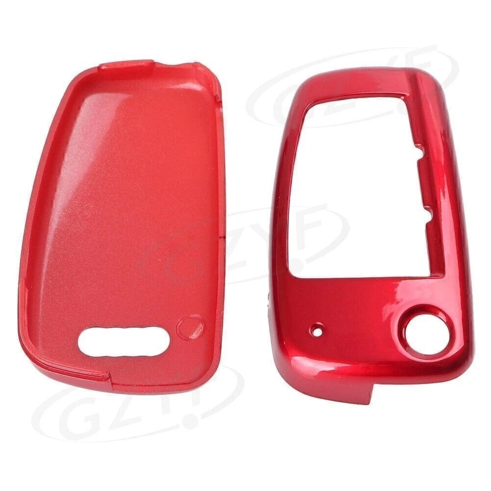 Key Shell Cover Flip Remote Protector Case Fob Gloss Red for Audi A3 A4 Q7 R8 (2010–2020)