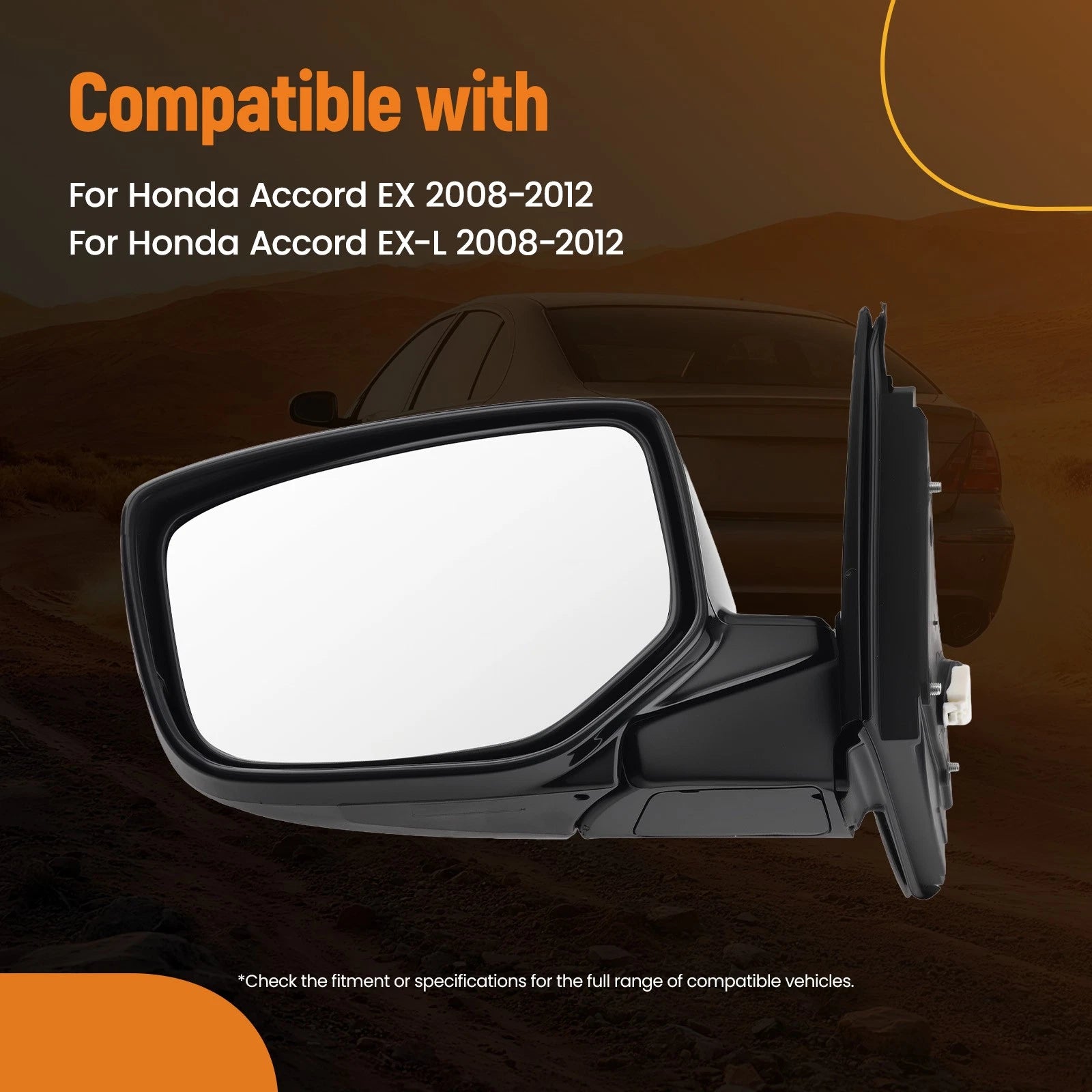 Heated Power Left Door Mirror for Honda Accord EX (2008–2012) 76258TE0A11