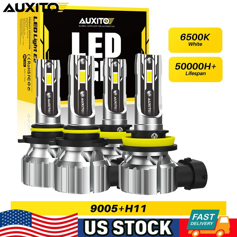AUXITO 9005 H11 LED Headlight Bulb Kit Combo 6500K 160000LM for