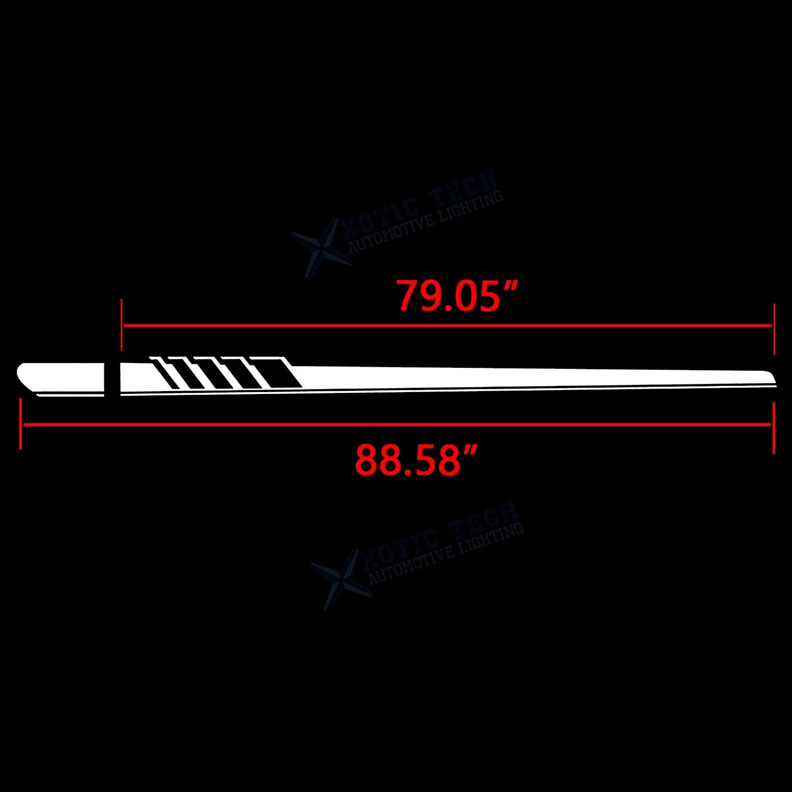 Racing Style Side Skirt Stripe Trim for Mercedes-Benz (2019-2023)