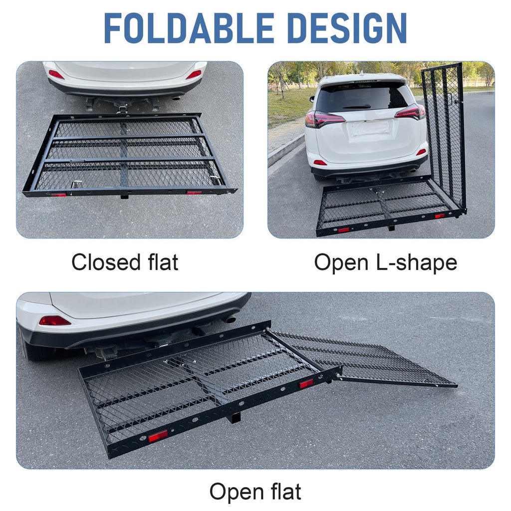 Folding Wheelchair Scooter Carrier Rack for Hitch Mount