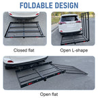 Folding Wheelchair Scooter Carrier Rack for Hitch Mount