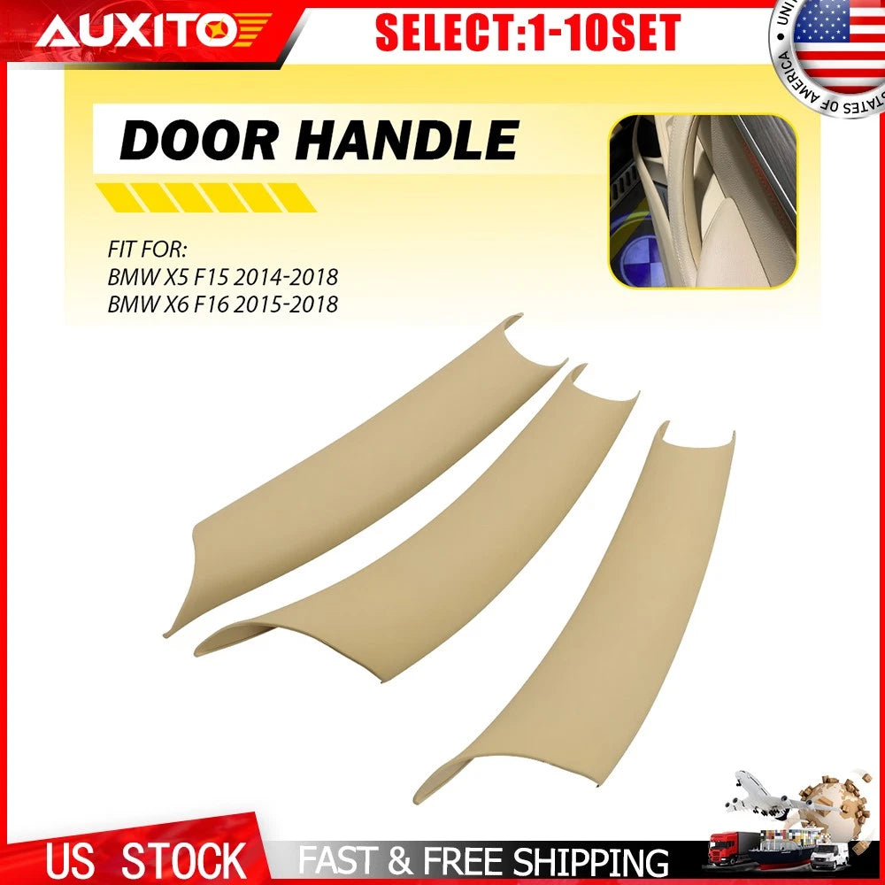 Beige Inner Door Handle Pull Trim Cover for BMW X5 F15 X6 F16 (2014–2018)