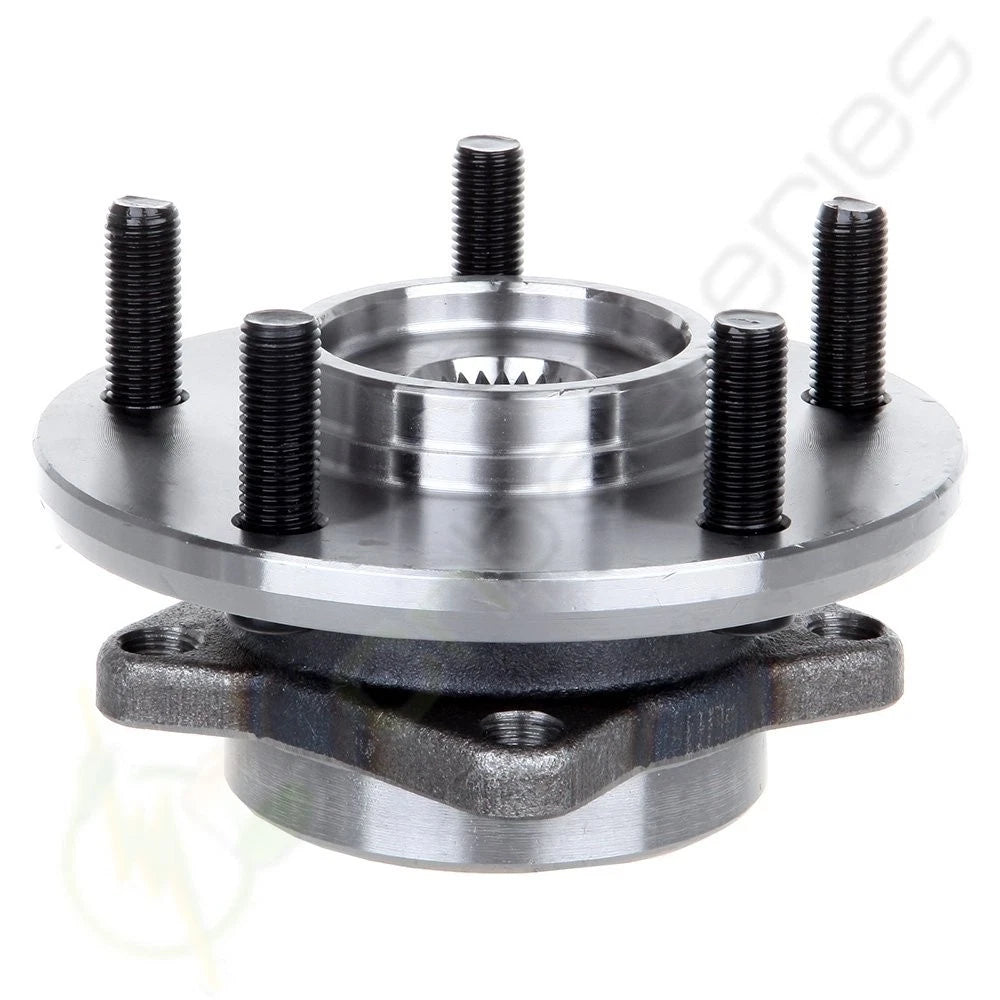 Set of 2 Front Wheel Hubs and Bearings + 2 Outer Tie Rod Ends for Dodge Avenger