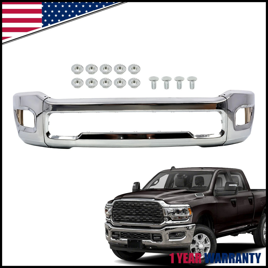 Front Bumper Face Bar for RAM 2500 3500 4500 (2019–2024) Chrome Steel
