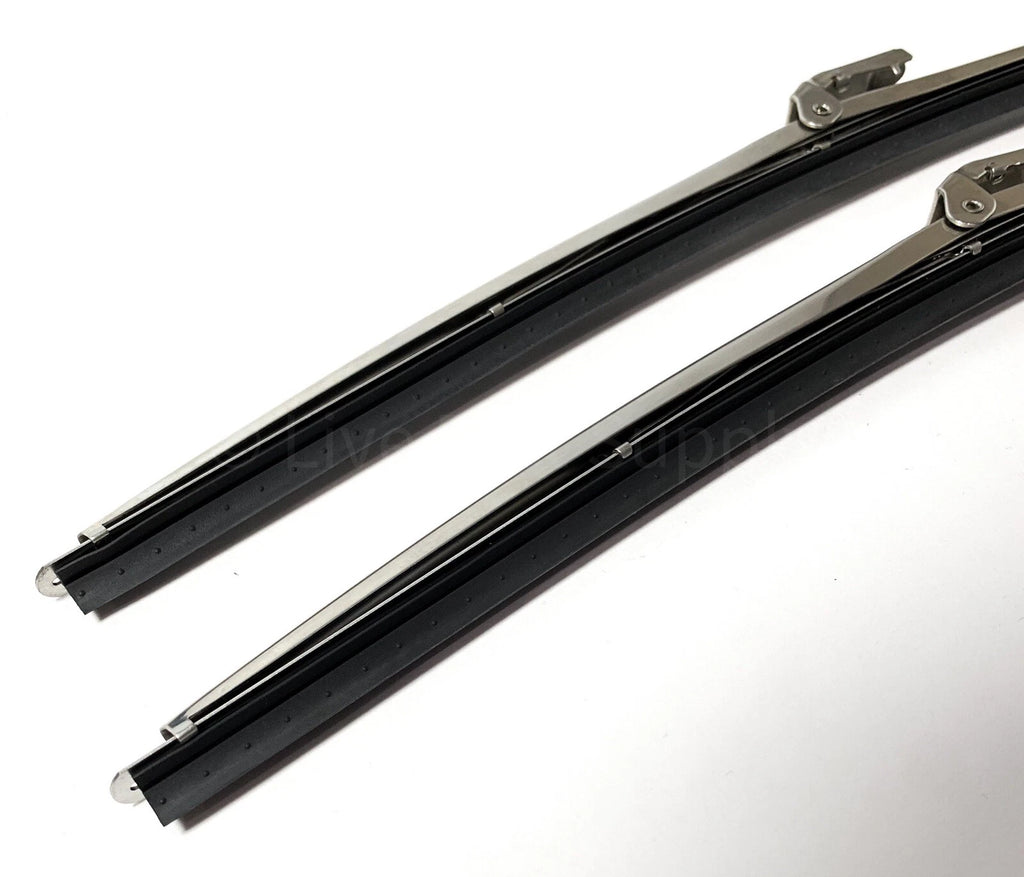 15" Stainless Steel Front Windshield Wiper Blades for Vehicle (Universal)