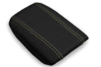 Leather Console Lid Armrest Cover for Volvo S80 (1999–2006) Black Beige Stitch
