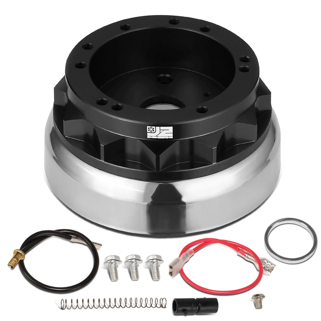 6-Bolt Hub Adapter for Ford Fairlane Mustang (1965–1969) - Black Aluminum