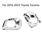 Front Bumper Grille Chrome Fog Light Covers for Toyota Tacoma (2016-2023)