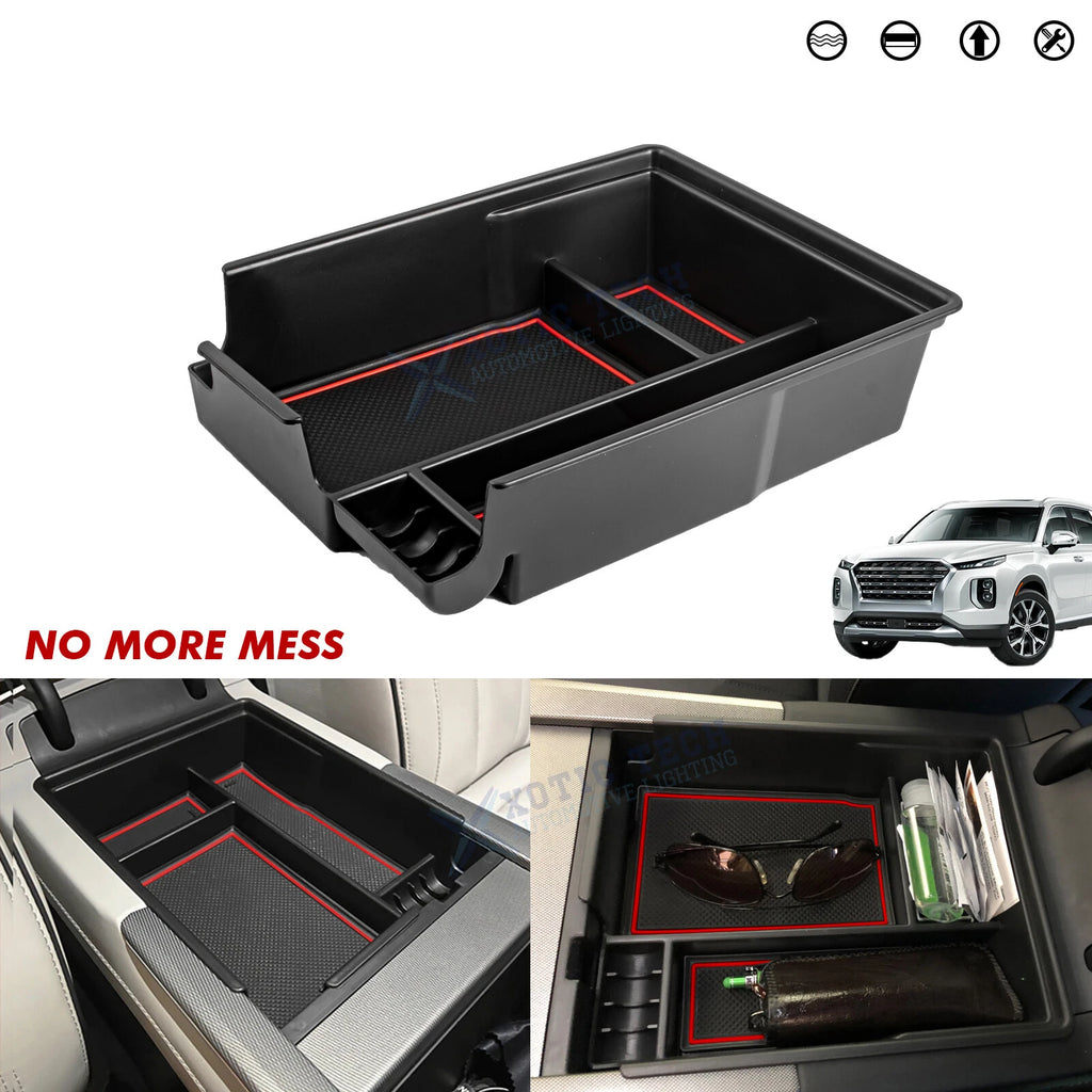 Armrest Storage Box Insert Organizer Container for Hyundai Palisade (2020–2022)