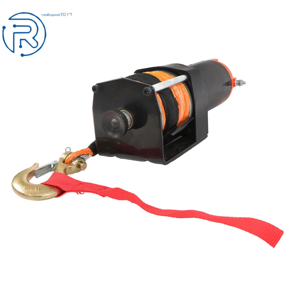 12V Electric Winch with 50ft Synthetic Rope for Off-Road Vehicles