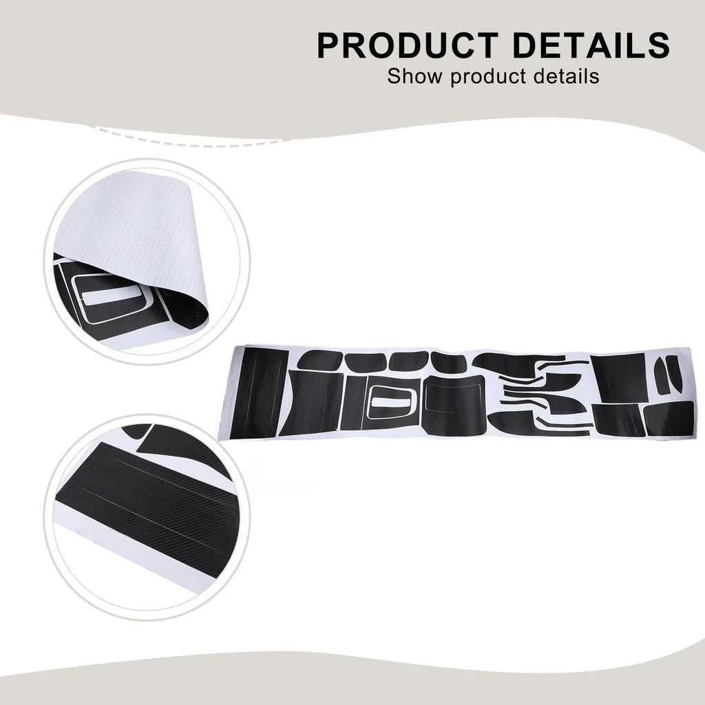 Interior Sticker Carbon Fiber Center Console Decals for Vehicle