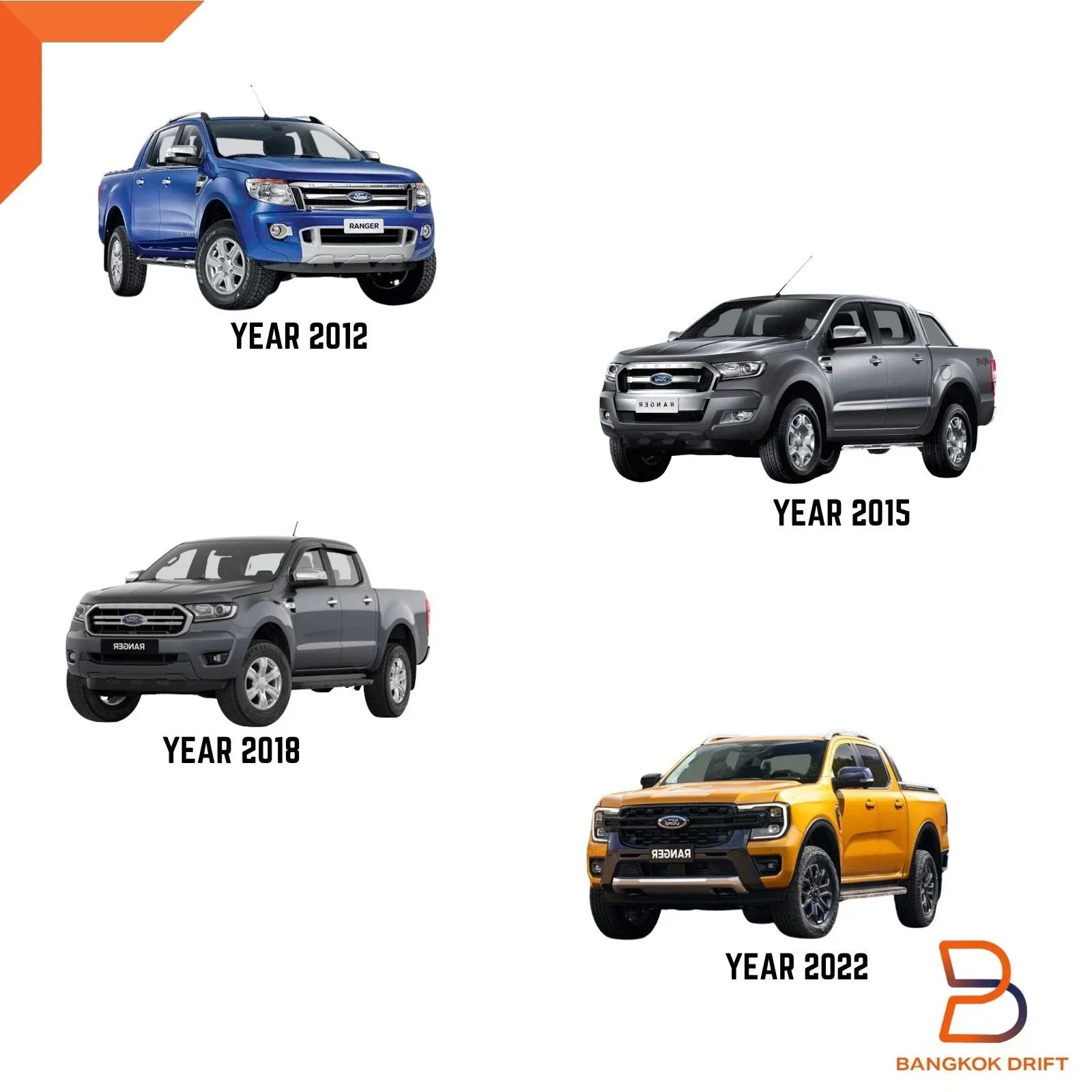 Chrome Door Sill Scuff Plates for Ford Ranger Dual Cab Ute (2012-2024)