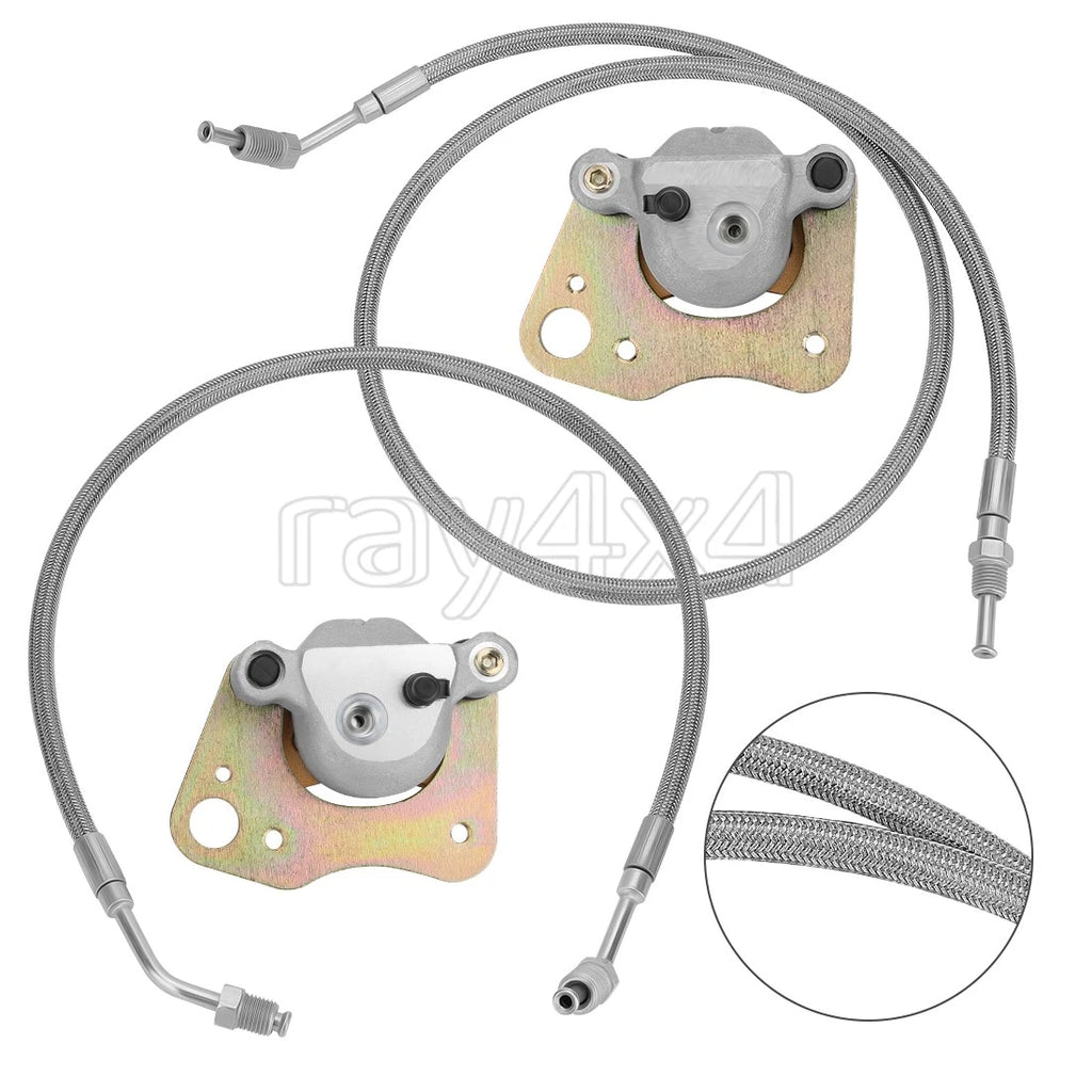 Front Left Right Brake Calipers & Hose Lines for Polaris Ranger 500 (2000–2004)