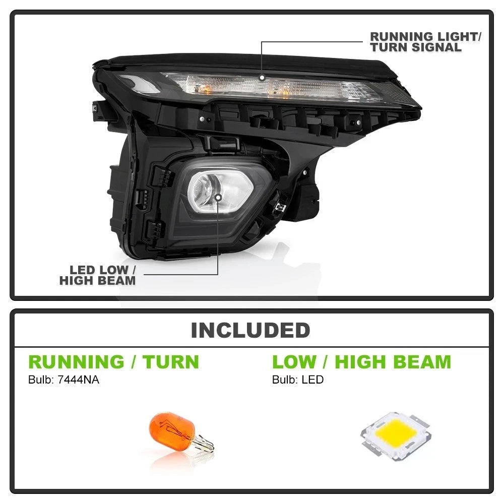 LED Headlight for Chevy Trailblazer LS (2024–2026) Right w/Halogen Signal