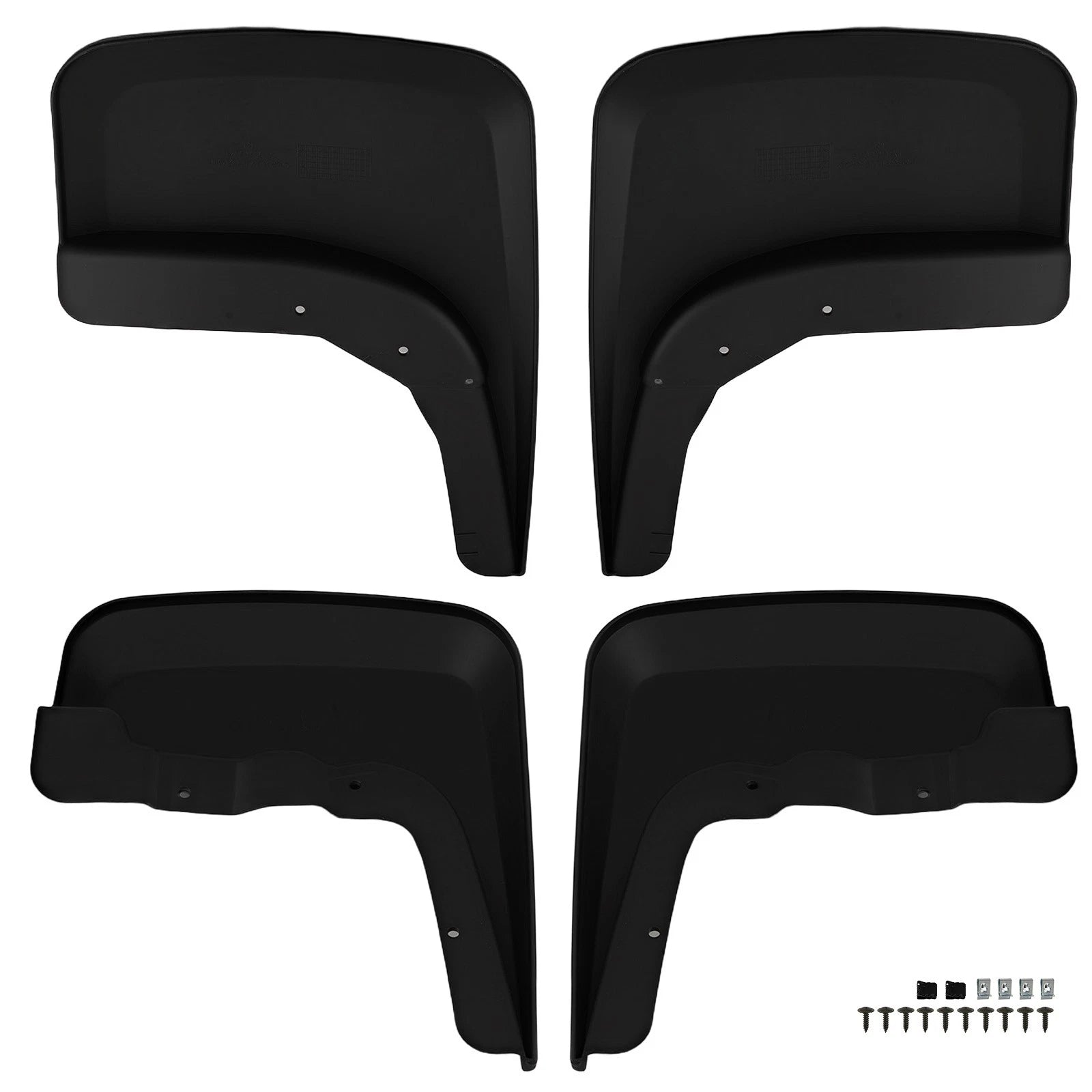 Mud Flaps Protection Kit for Chevrolet Silverado 1500 (2022–2024) Black