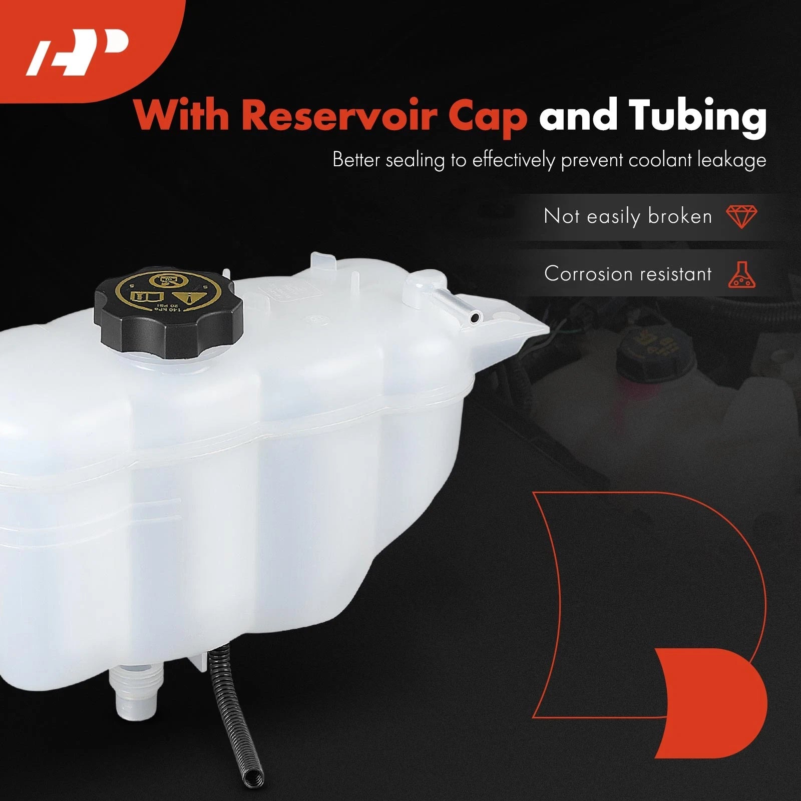 Engine Coolant Reservoir Tank with Cap for Jeep Grand Cherokee (2022–2024)