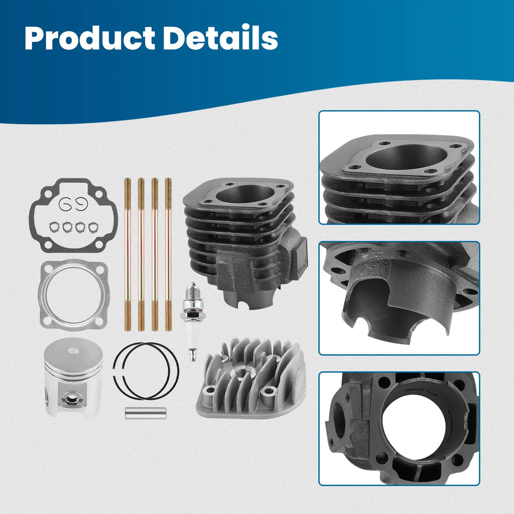 Cylinder Head Piston Gasket Top End Kit for Polaris Scrambler 90 (2001–2003)