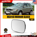 Left Heated Mirror Glass with Backing Plate for Volvo XC90 XC70 (2003–2006)