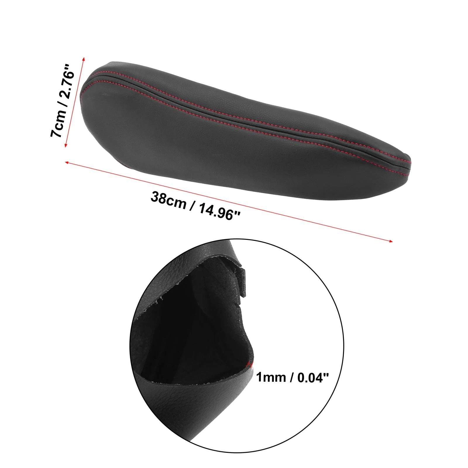 Pair Front Seat Armrest Covers for Toyota Sienna (2005–2010) - Black/Red Line