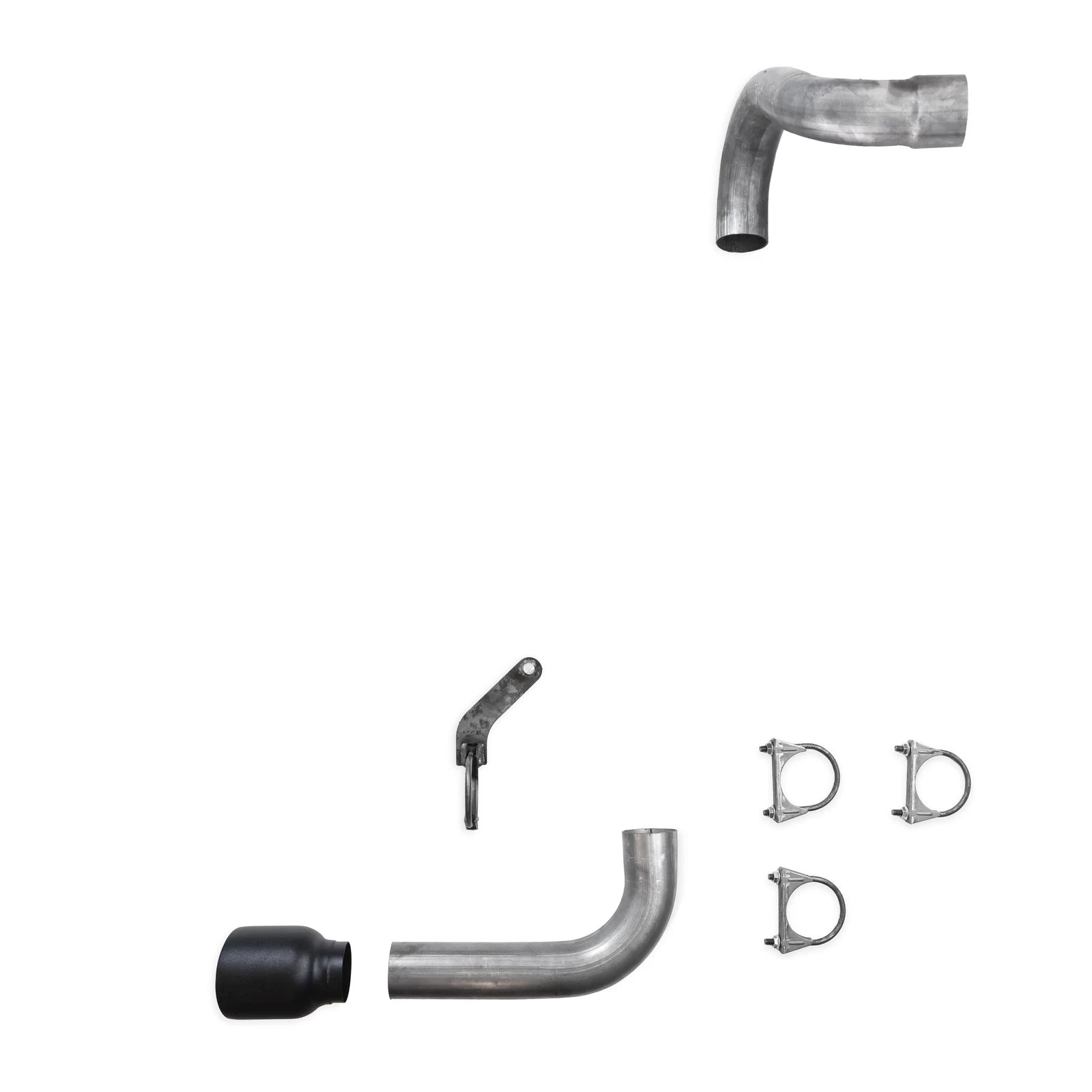2.5" Single Exhaust Kit for Jeep Wrangler (2018–2025) DBL Wall Textured Black Tip