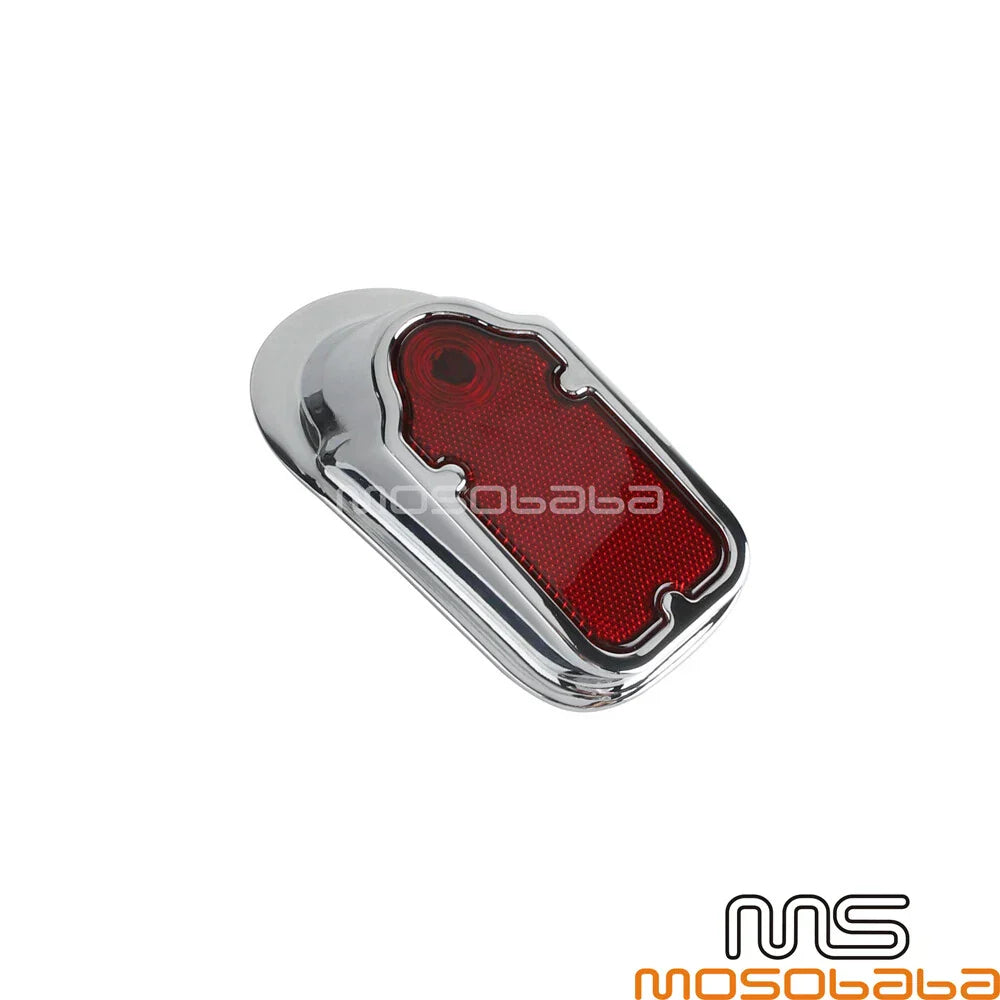 Metal Chrome Red Tombstone Brake Tail Light for Harley Fat Boy Softail